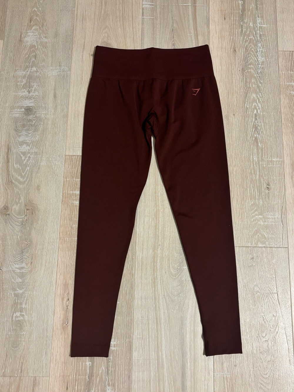 Gymshark Maroon High-Waist Leggings - Soft Sculpt Size Medium